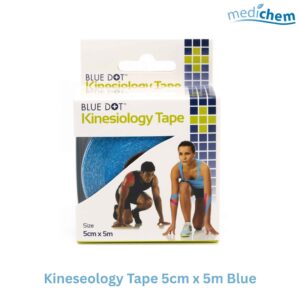 Kinesiology Tape 5cm x 5m Blue — Elastic Sports Tape for Muscle & Joint Support