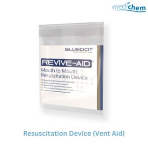 Blue Dot Revive Aid Resuscitation Vent Aid — CPR Face Shield for Mouth-to-Mouth Protection