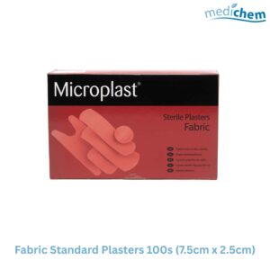 Fabric Standard Plasters 100 Pack — 7.5cm x 2.5cm Flexible Fabric Plaster Strips