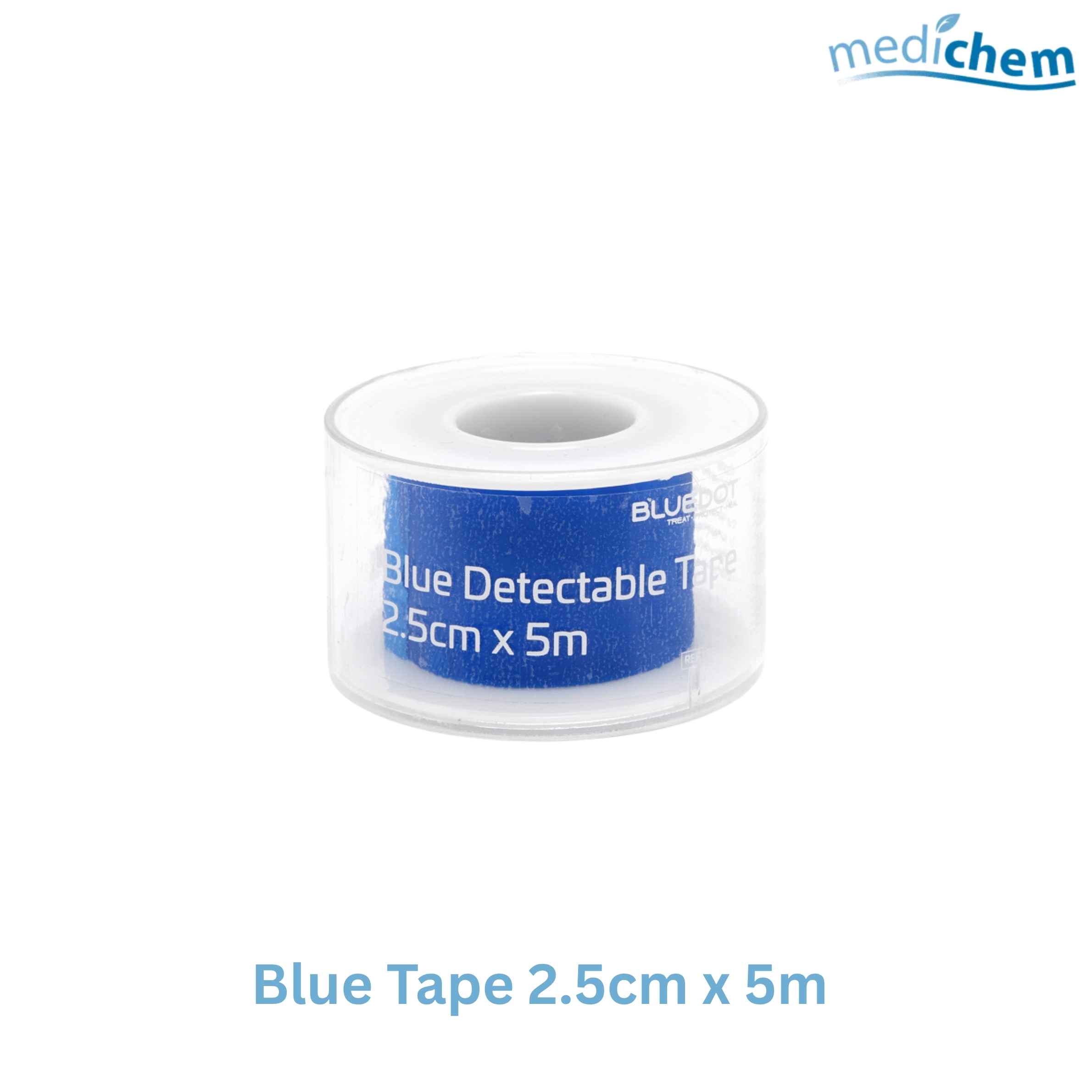 Blue Detectable Tape 2.5cm x 5m — Food Industry Medical Fixation Tape