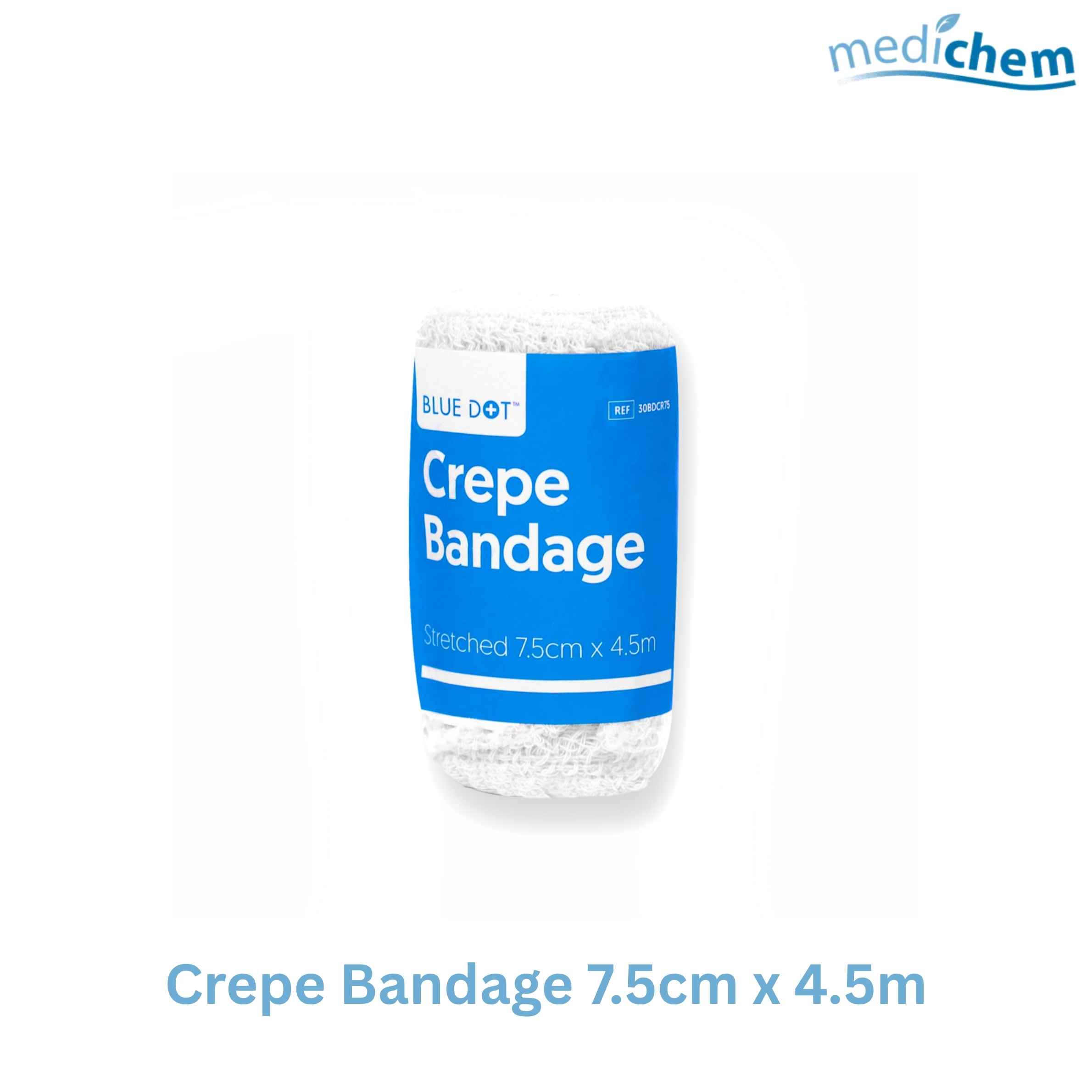 Crepe Bandage 7.5cm x 4.5m — Ankle, Knee & Joint Compression Bandage