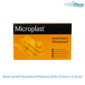 Washproof Standard Plasters 100 Pack — 7.5cm x 2.5cm Everyday First Aid Plasters