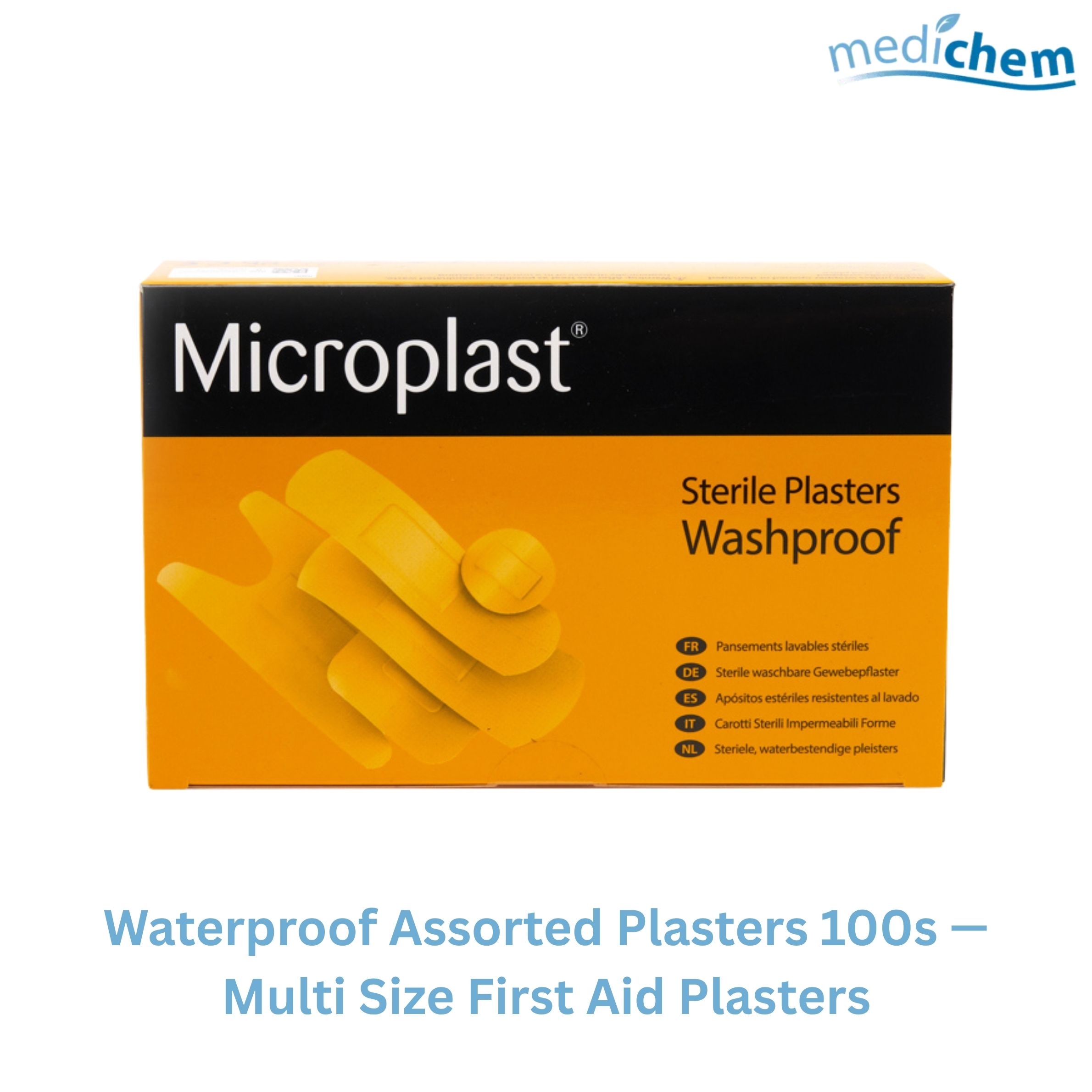 Waterproof Assorted Plasters 100s — Multi Size First Aid Plasters