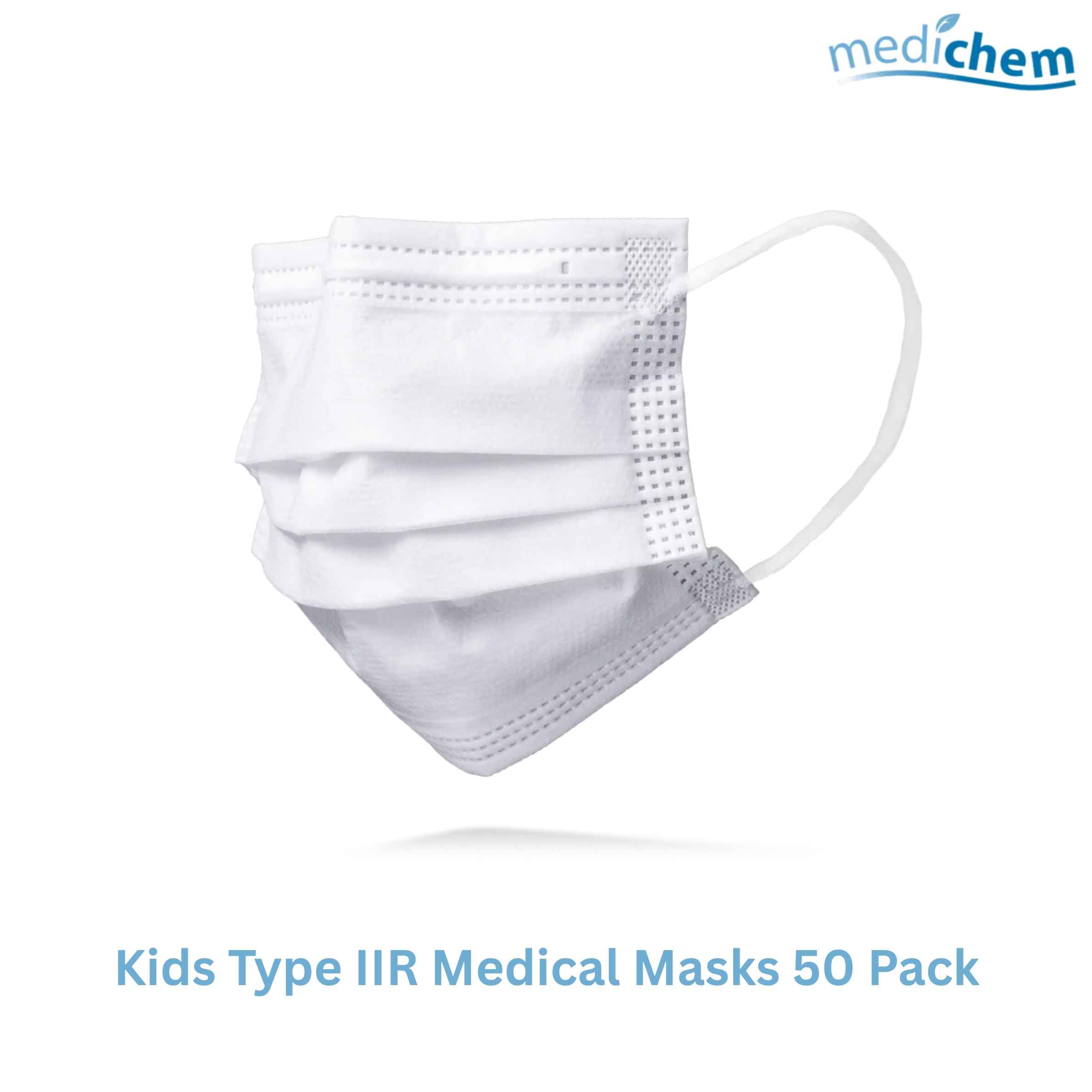 Sanity Kids Medical Face Mask White (Type IIR) — Pack of 50 - Image 2