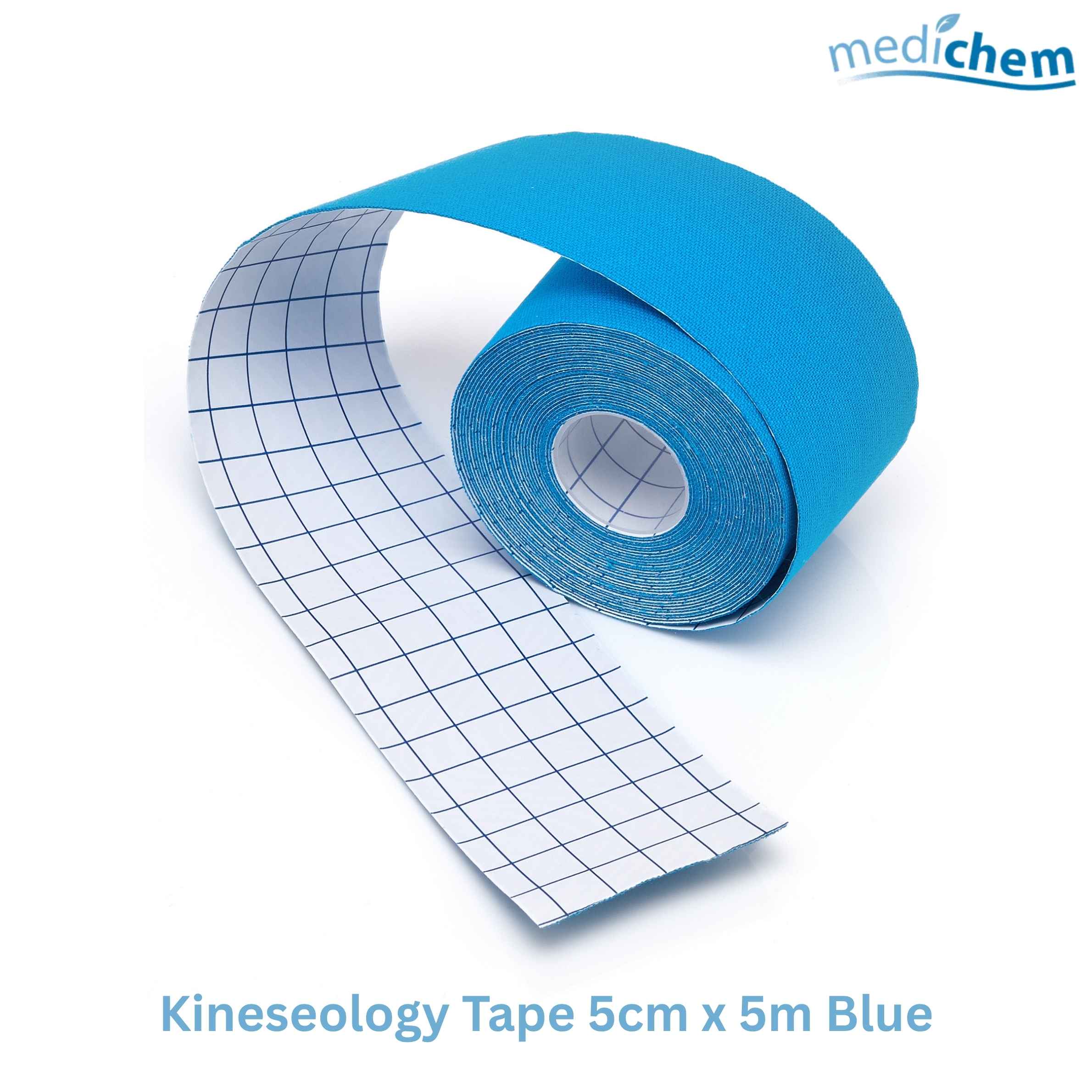 Kinesiology Tape 5cm x 5m Blue — Elastic Sports Tape for Muscle & Joint Support - Image 2