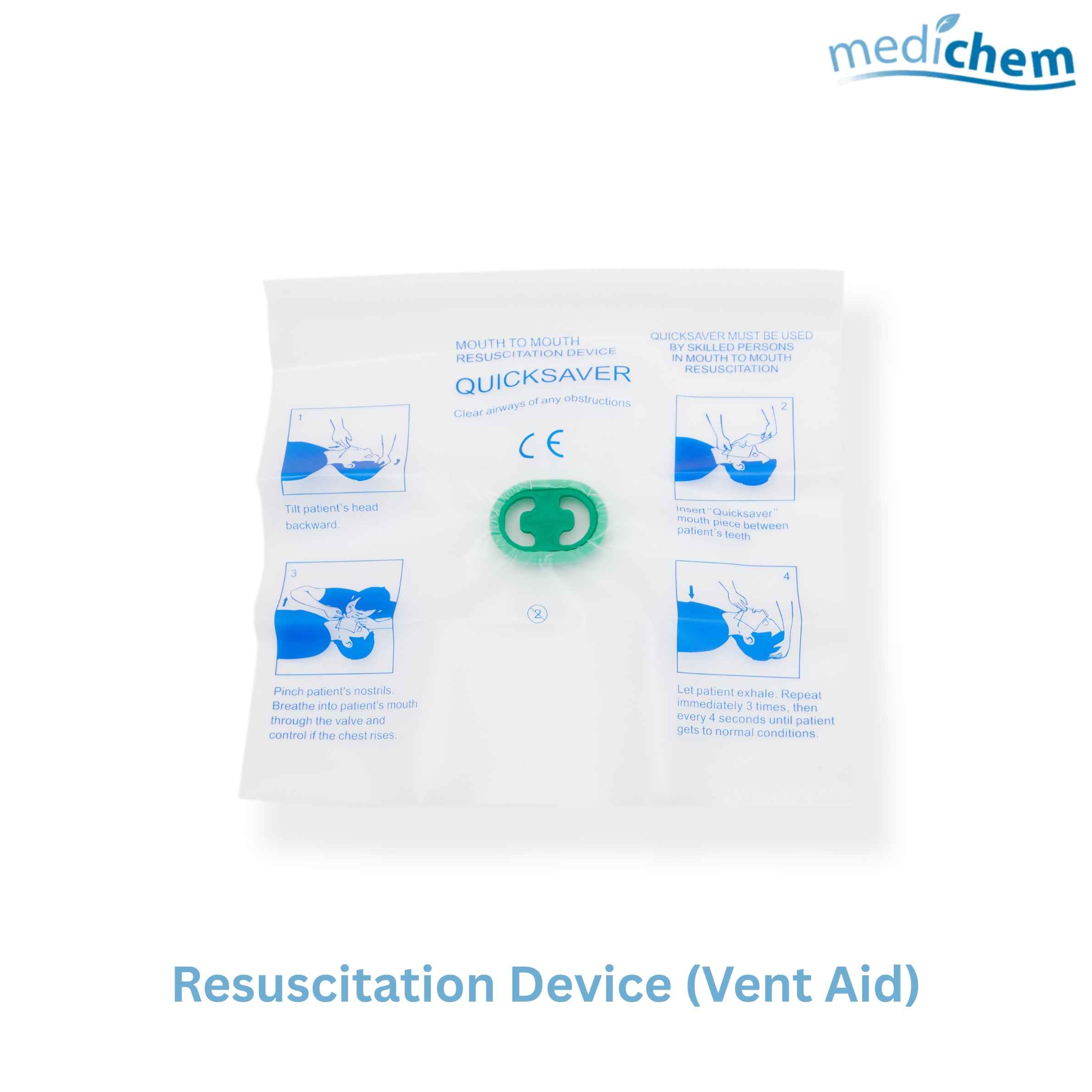 Blue Dot Revive Aid Resuscitation Vent Aid — CPR Face Shield for Mouth-to-Mouth Protection - Image 2