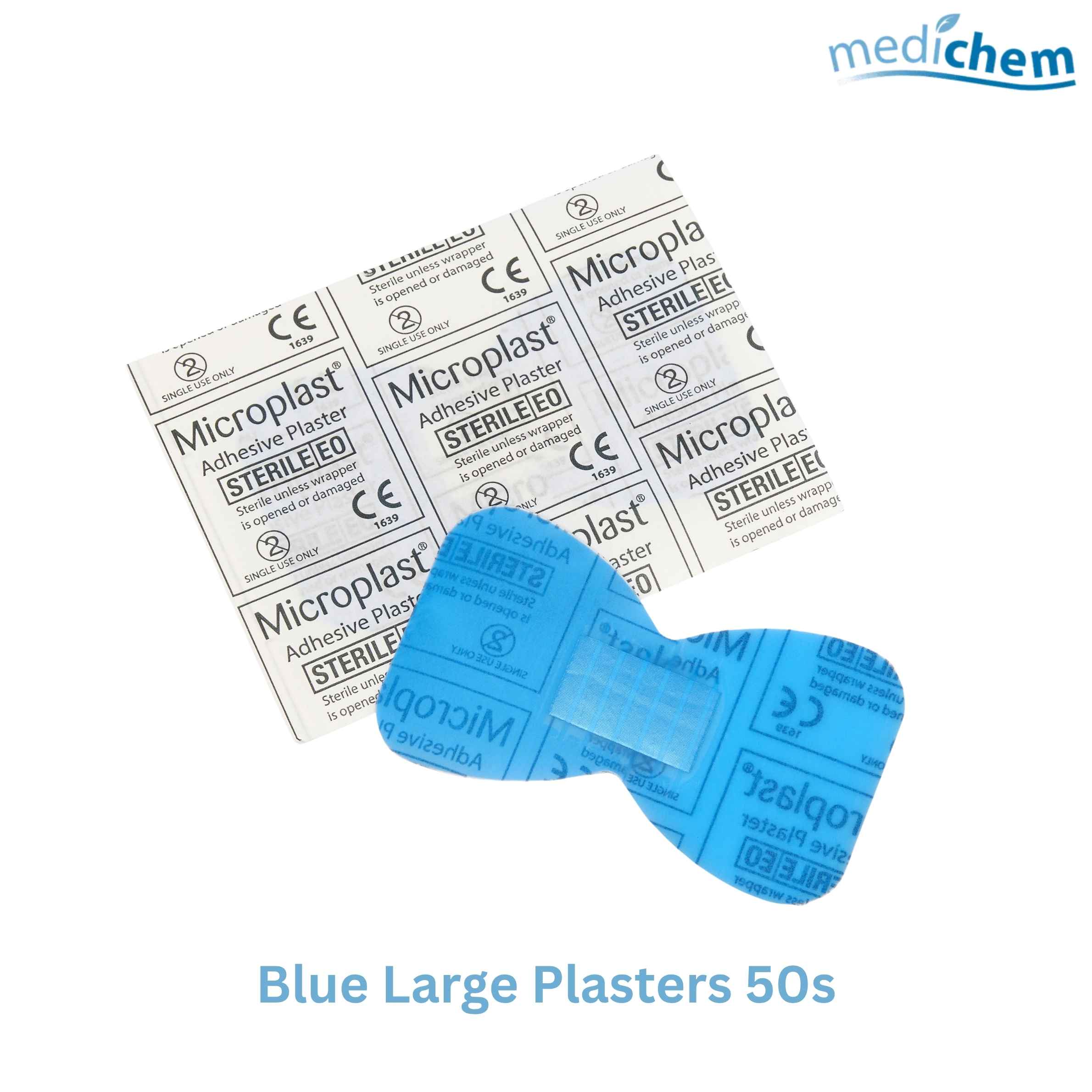 Blue Large Plasters 50 Pack — High Visibility Blue Plasters for Catering & Food Prep First Aid - Image 2