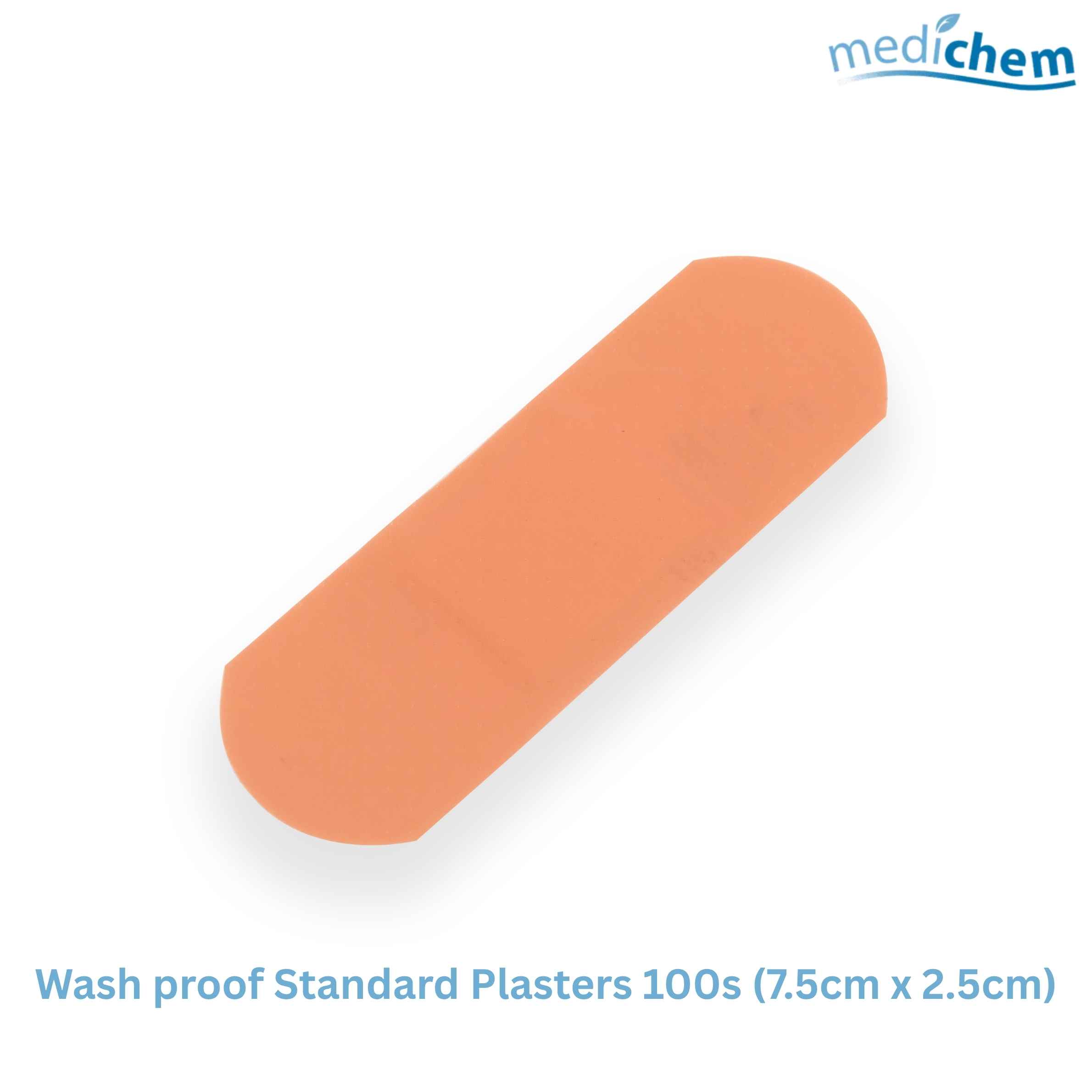Washproof Standard Plasters 100 Pack — 7.5cm x 2.5cm Everyday First Aid Plasters - Image 2