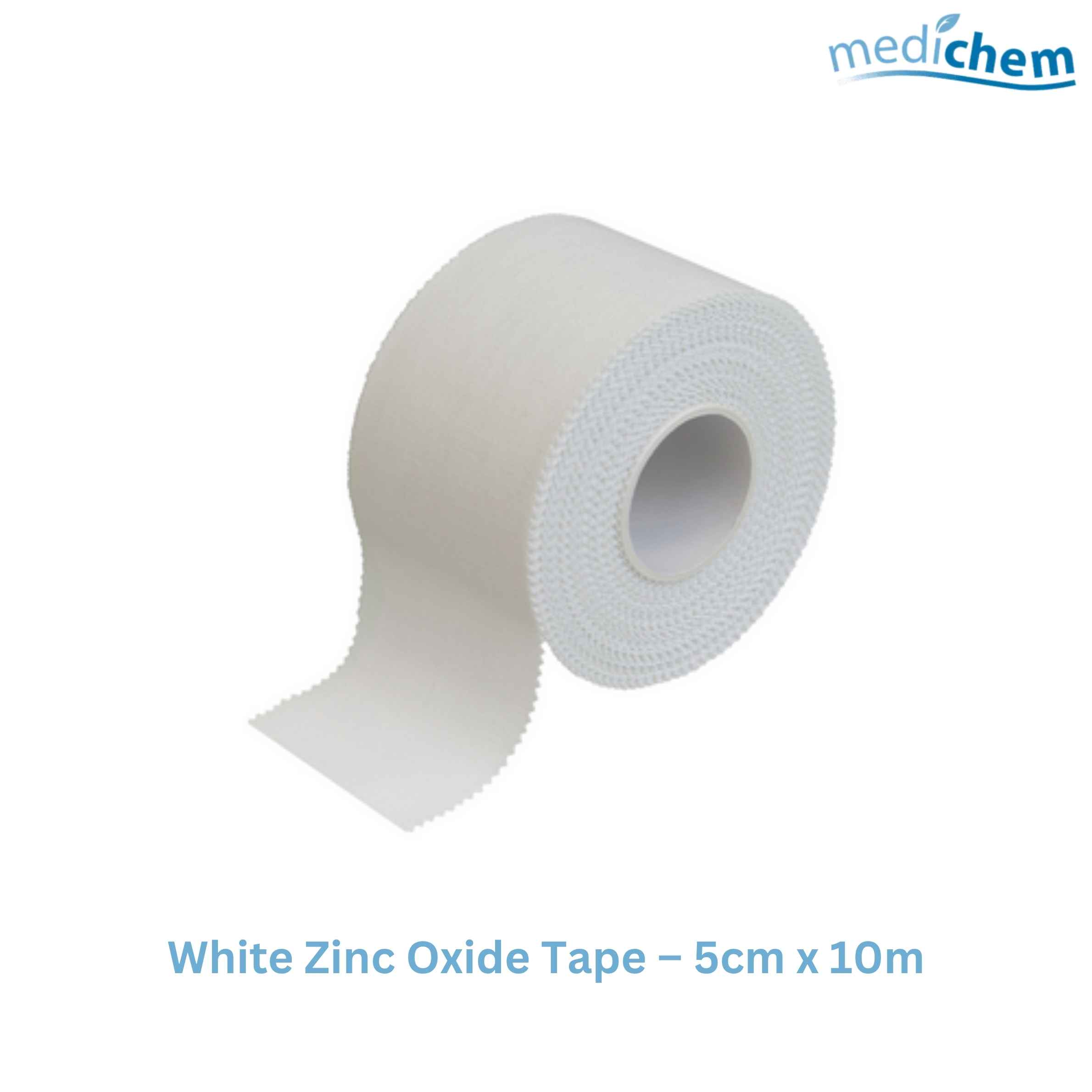White Zinc Oxide Tape 5cm x 10m — Wide Rigid Athletic Strapping Tape - Image 2