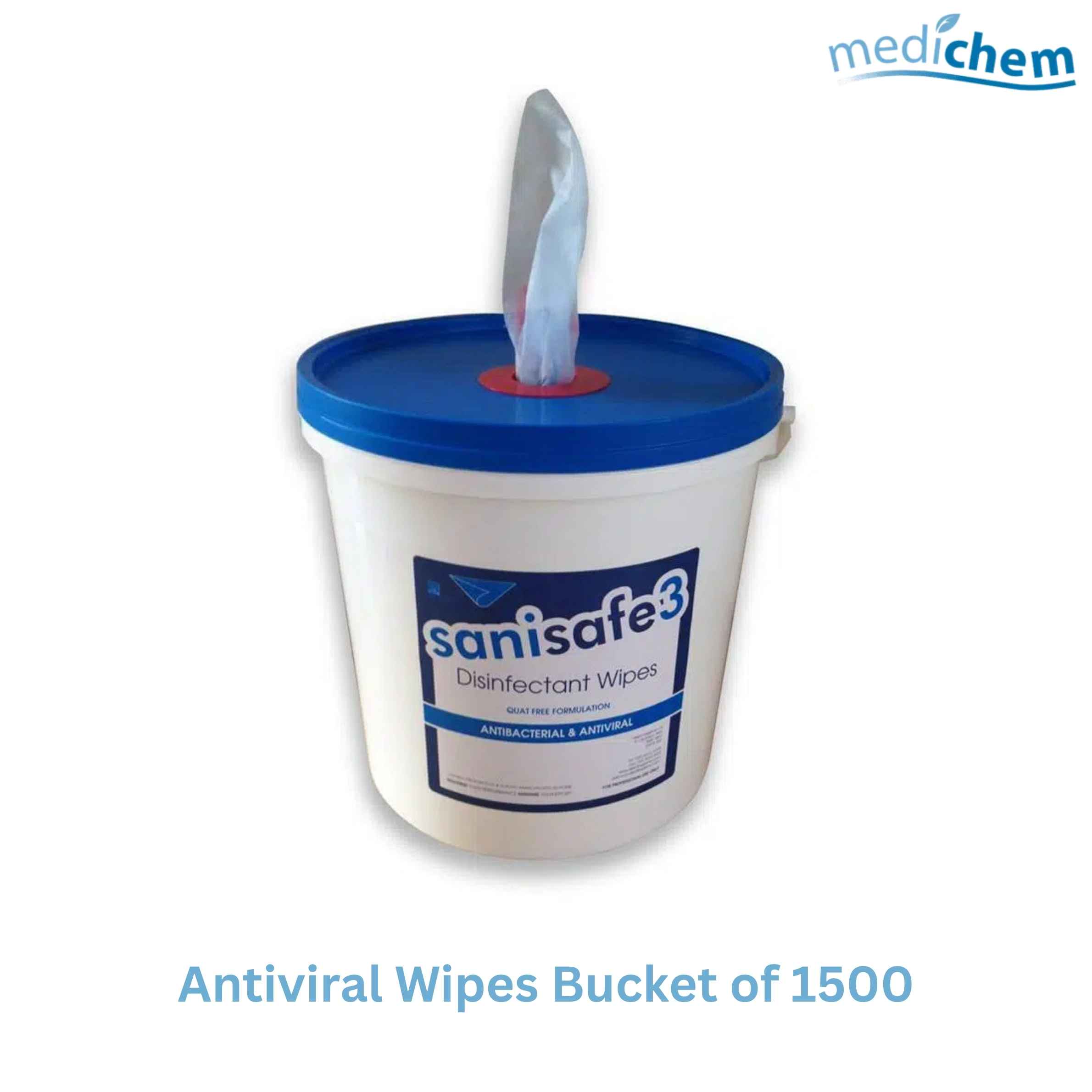 Sanisafe Antiviral Wipes Bucket of 1500