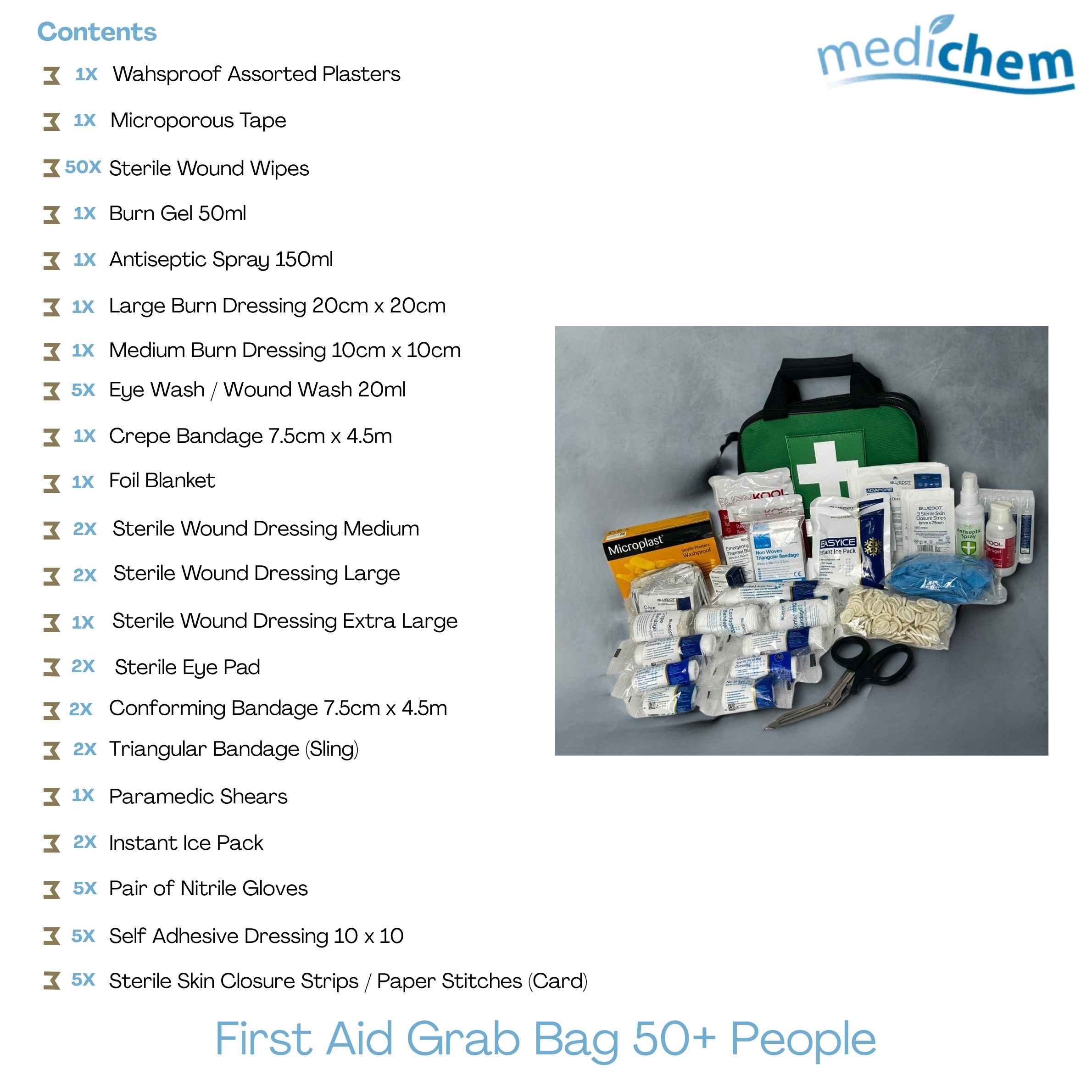 Large Workplace First Aid Grab Bag (50+ People) — General Use - Image 2