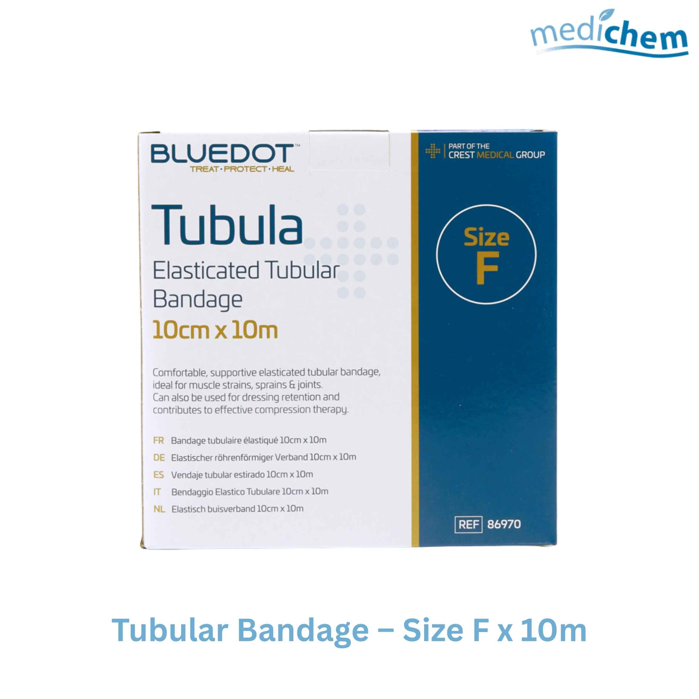 Blue Dot Elasticated Tubular Bandage 10cm x 10m — CE Marked Elastic Limb Support - Image 3