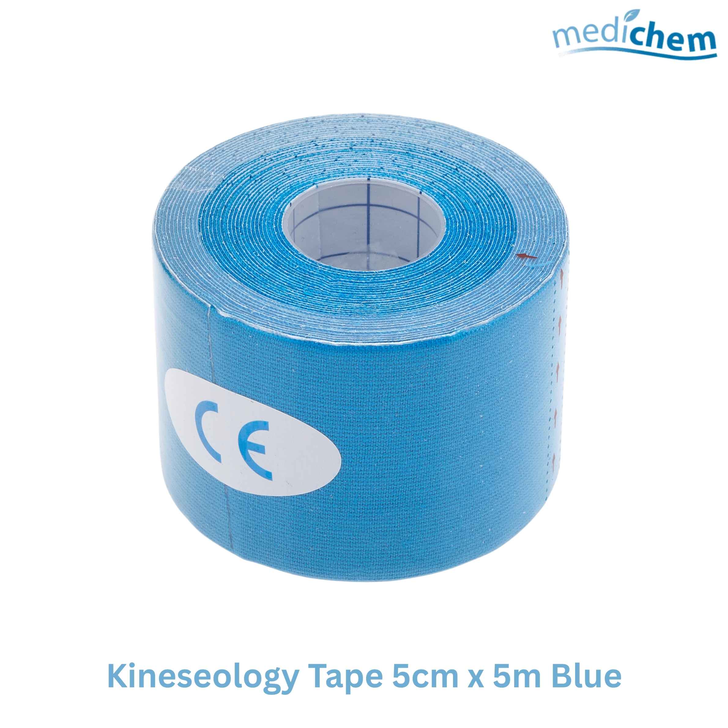 Kinesiology Tape 5cm x 5m Blue — Elastic Sports Tape for Muscle & Joint Support - Image 3