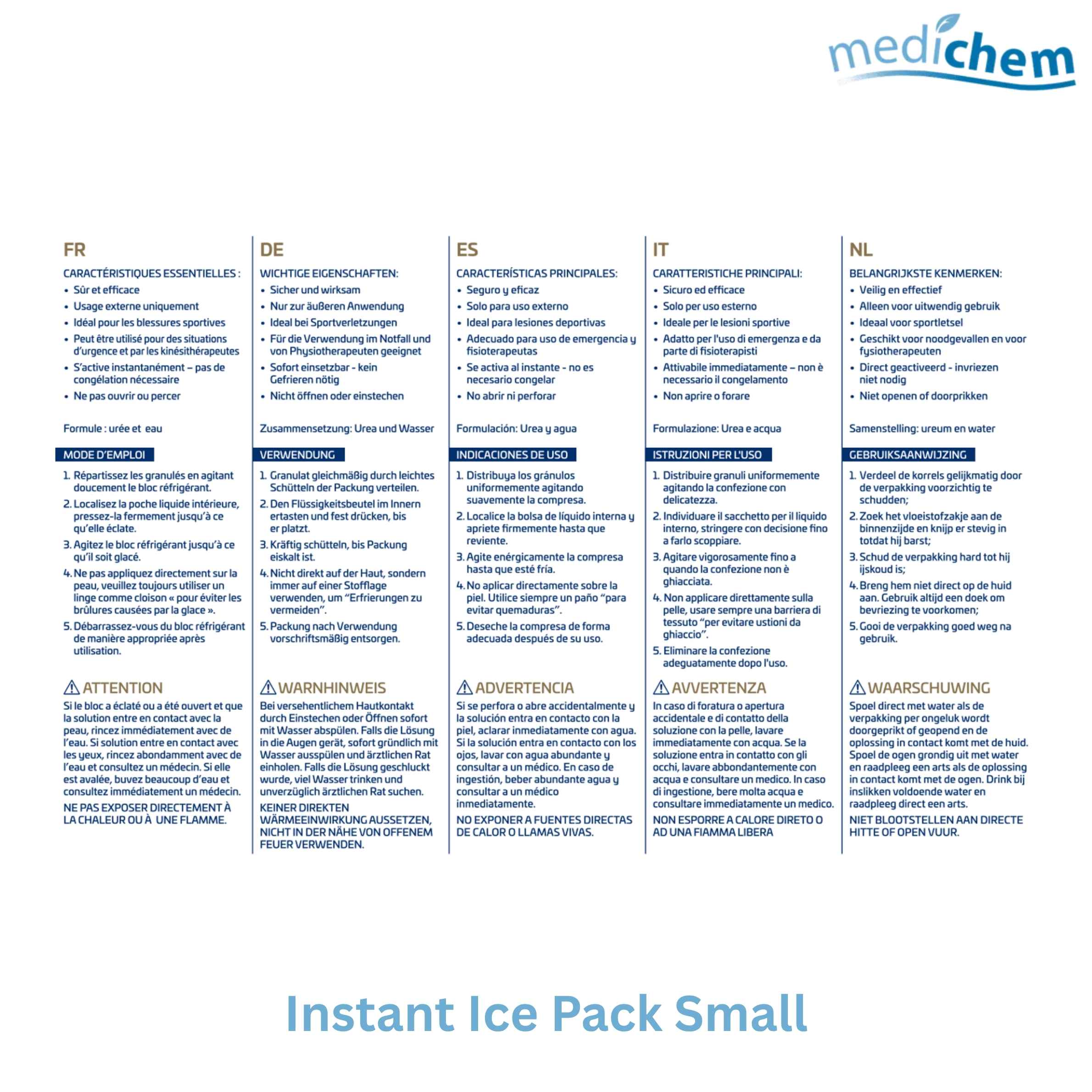 Instant Ice Pack Small 120g — 19cm x 13cm Single-Use Instant Cold Therapy Pack - Image 3
