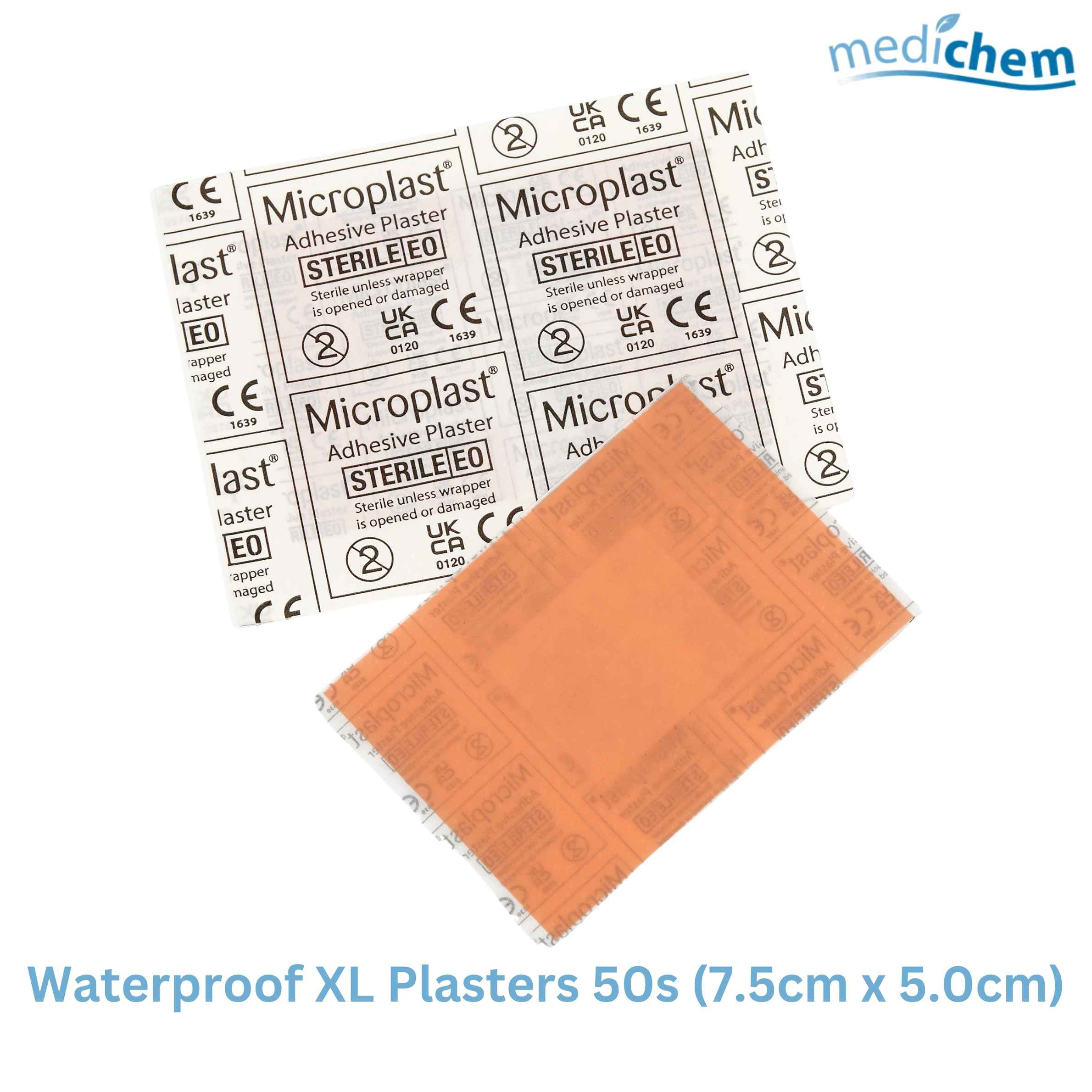 Waterproof XL Plasters 50 Pack — 7.5cm x 5.0cm Large Plasters for Extra Coverage - Image 3