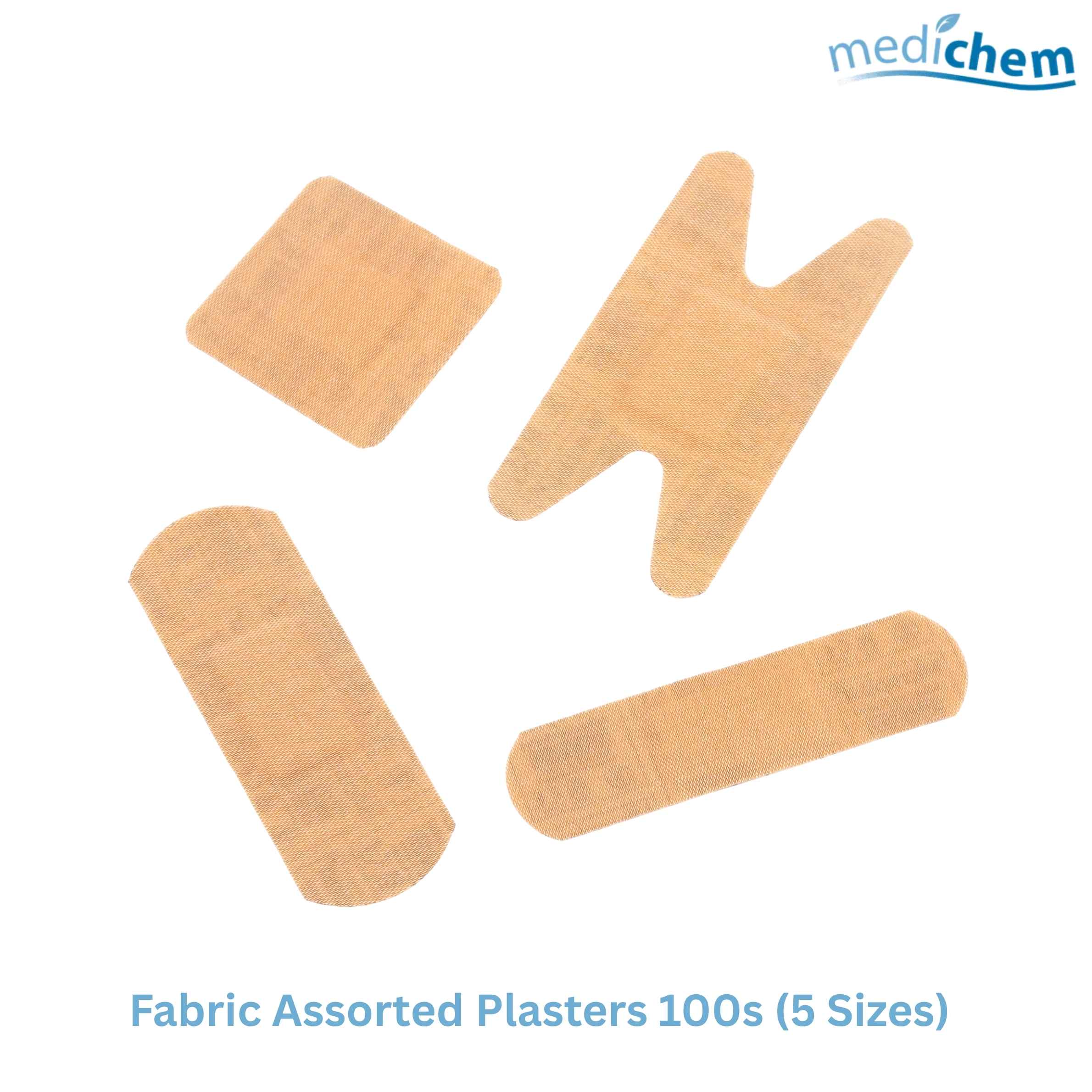 Fabric Assorted Plasters 100 Pack — 5 Size Fabric Plasters for Everyday Wound Care - Image 3