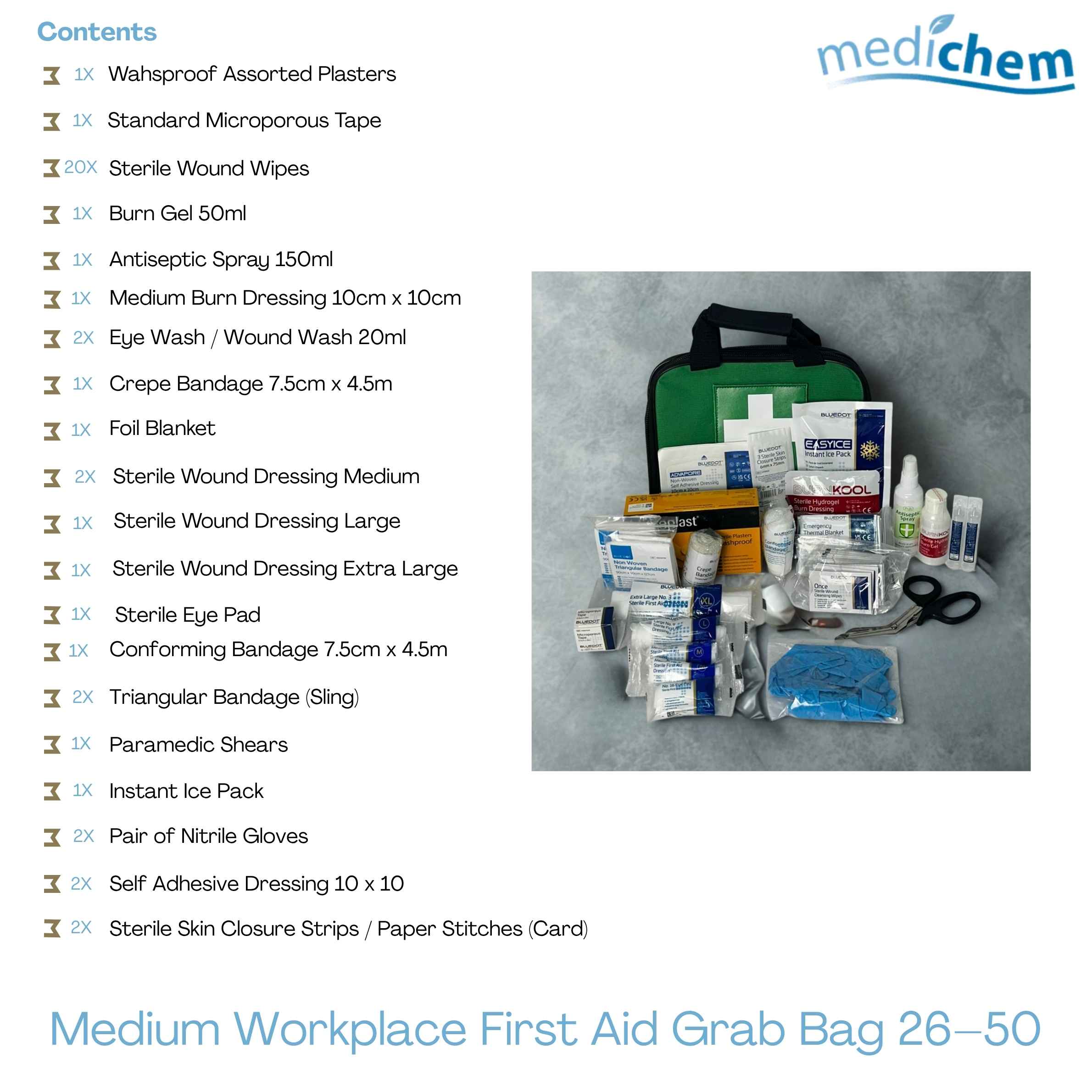 Medium Workplace First Aid Grab Bag (26–50 People) — General Use - Image 3