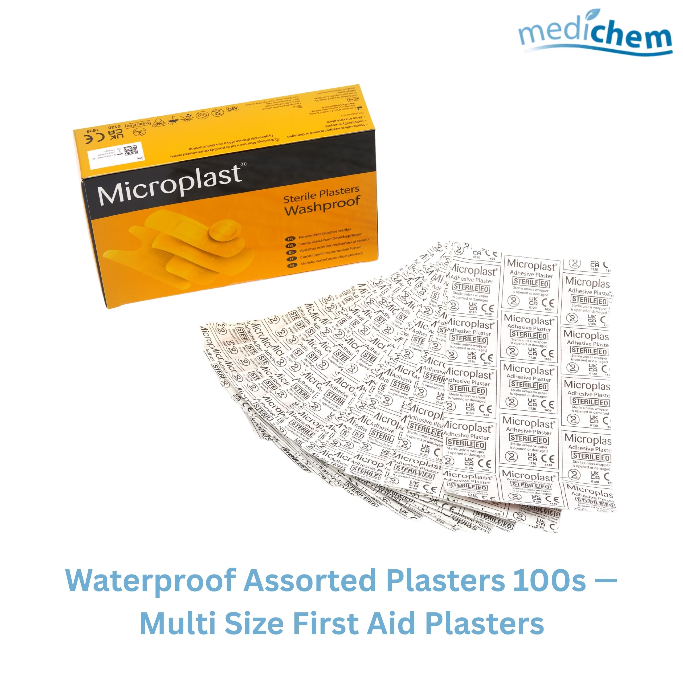 Waterproof Assorted Plasters 100s — Multi Size First Aid Plasters - Image 3