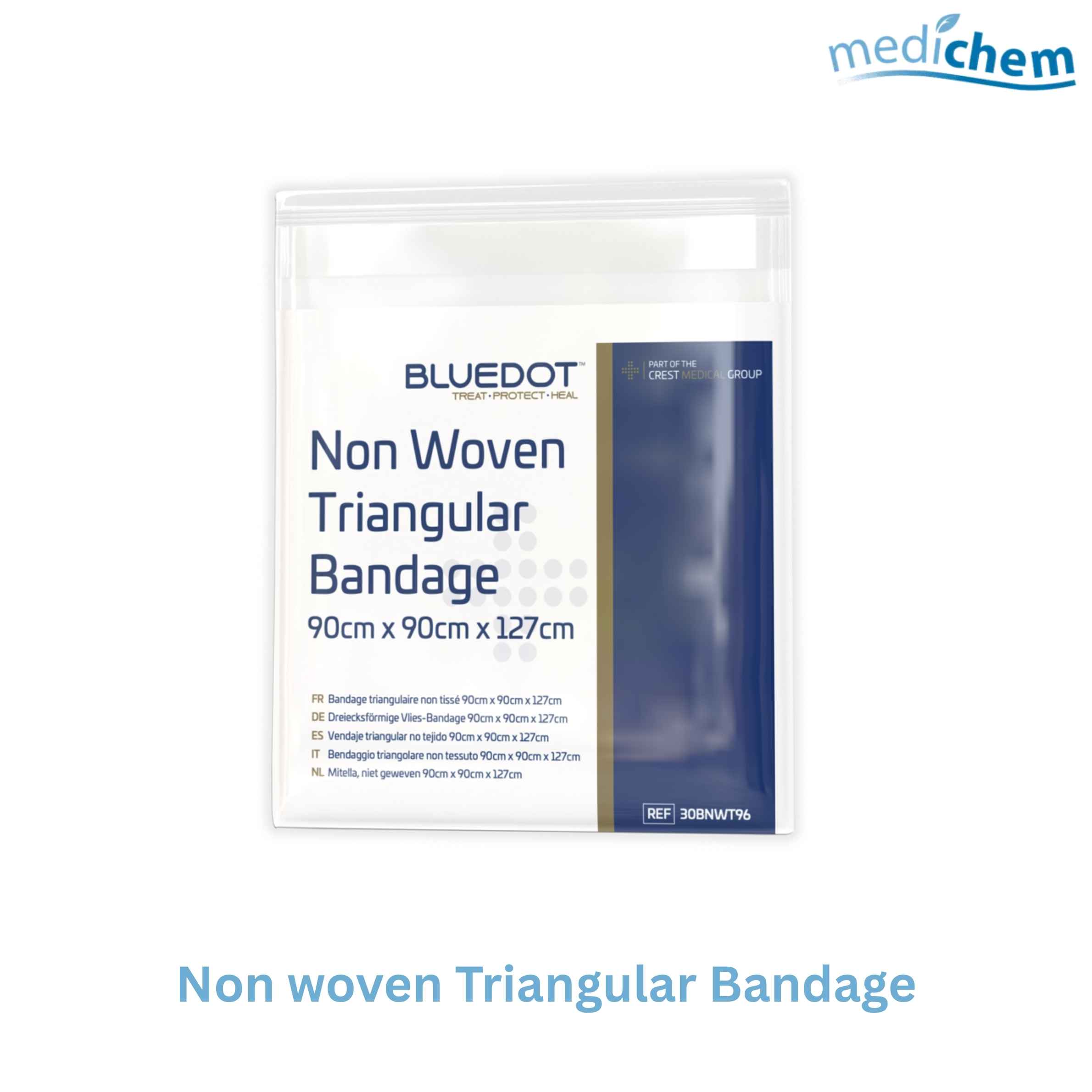 Triangular Bandage (Sling) 90cm x 90cm x 127cm — Arm Sling Support & Dressing Bandage