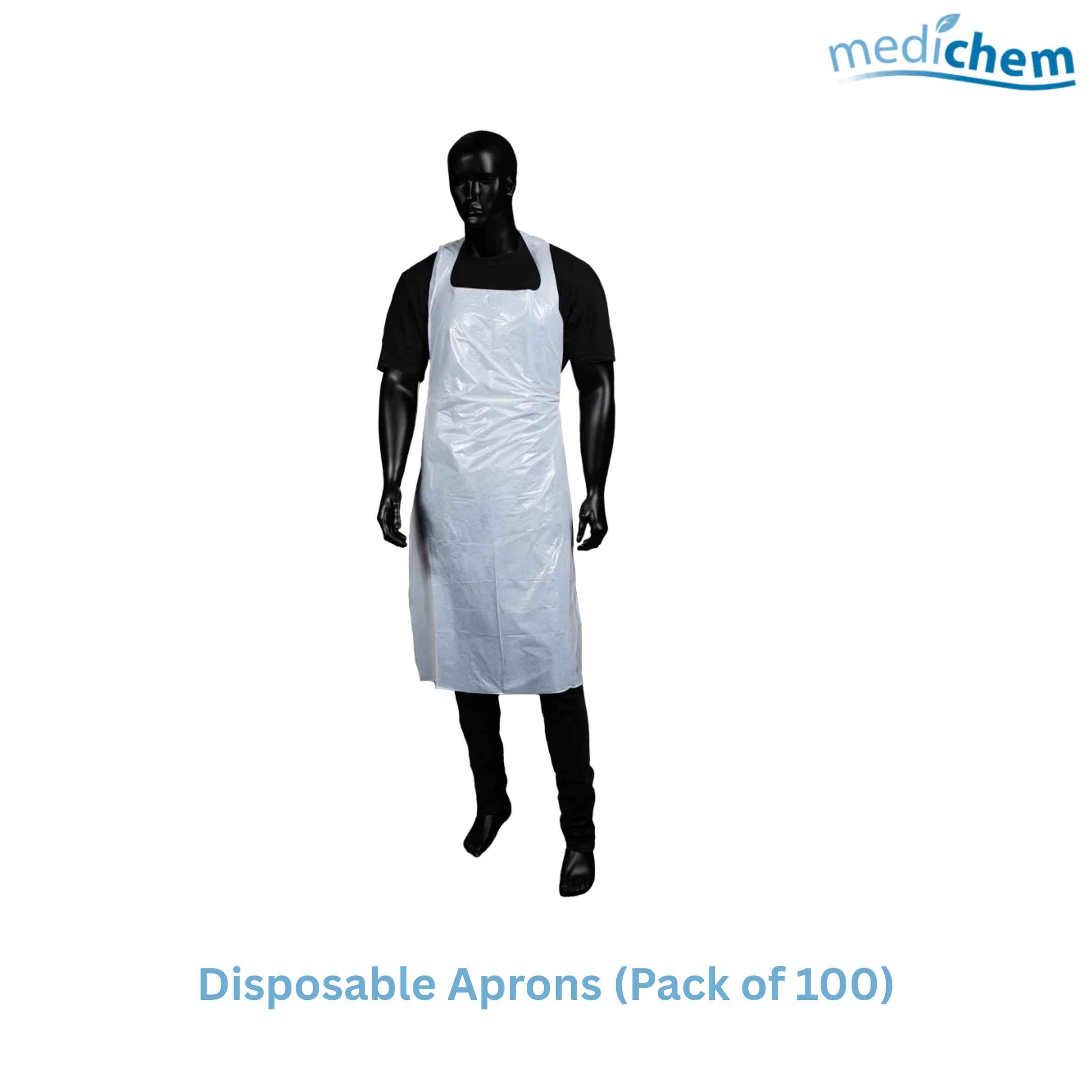 Disposable Aprons (Pack of 100) — 42" Polyethylene