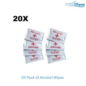 Microsafe 70% Alcohol Wipes (20 Pack)
