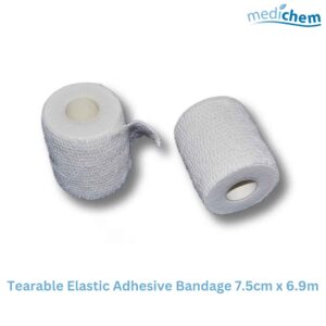 Tearable Elastic Adhesive Bandage 7.5cm x 6.9m — Wide Flexible Sports Support Tape