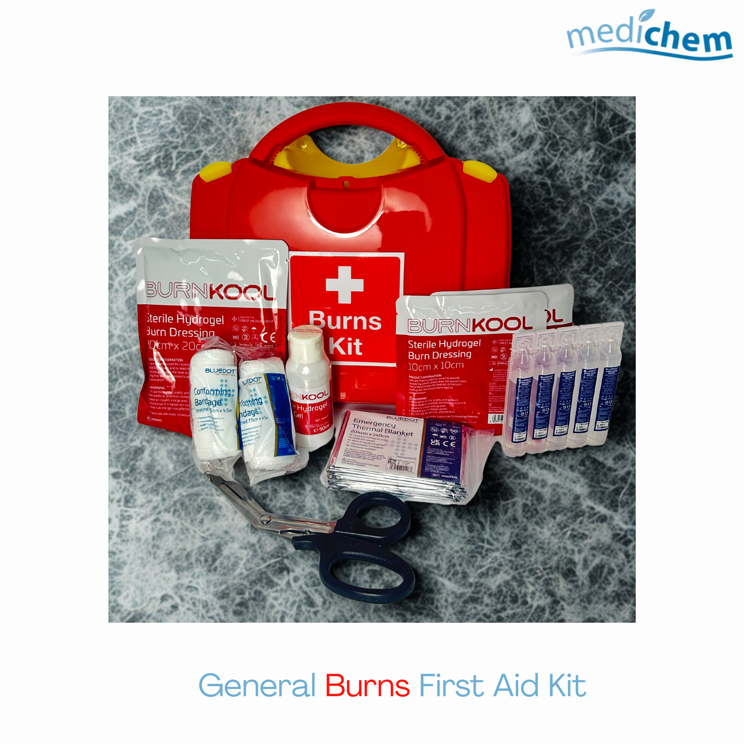 Medichem Burns First Aid Kit — Burn Gel & Burn Dressings