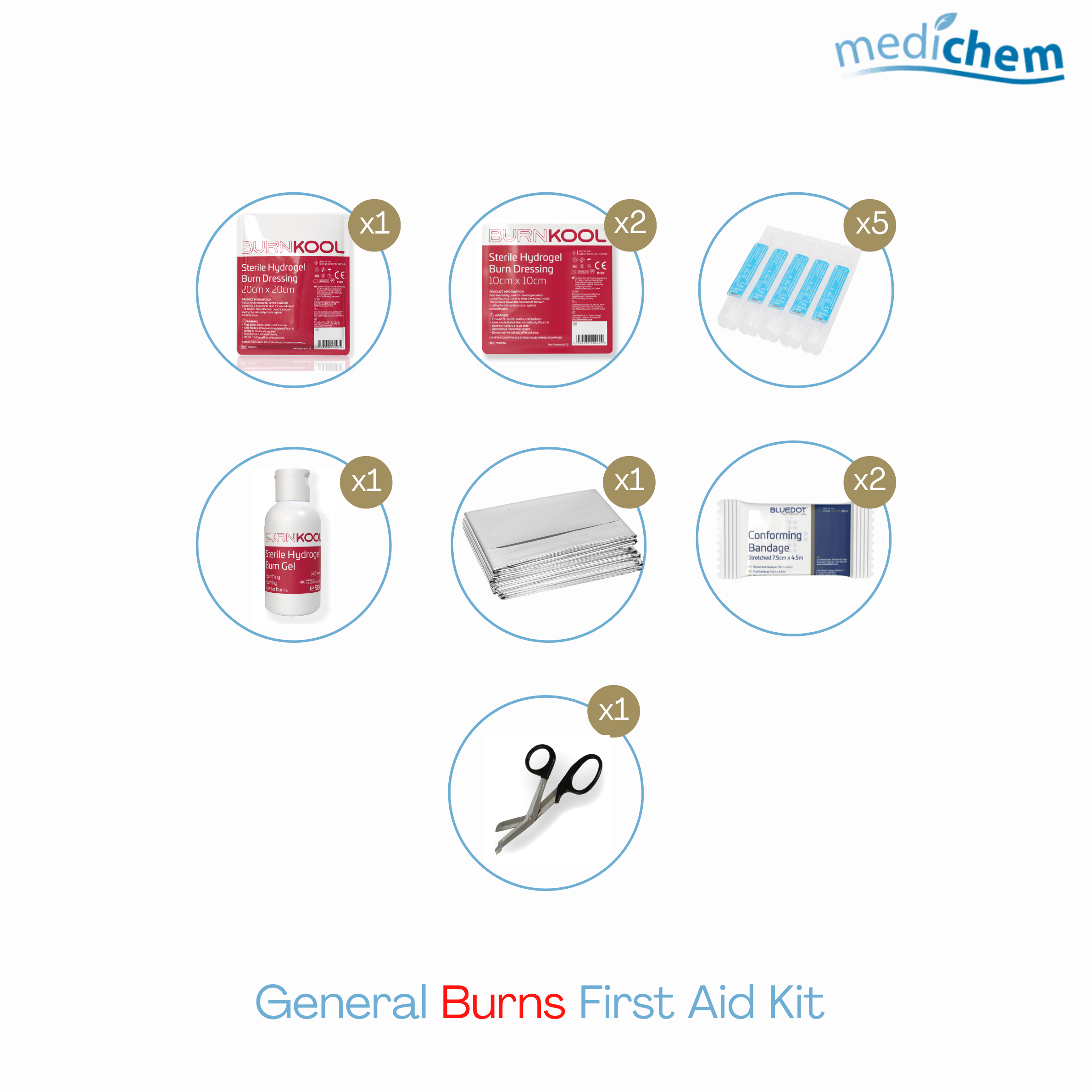 Medichem Burns First Aid Kit — Burn Gel & Burn Dressings - Image 3