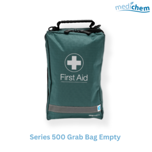 Empty Large Green Top Handle First Aid Bag